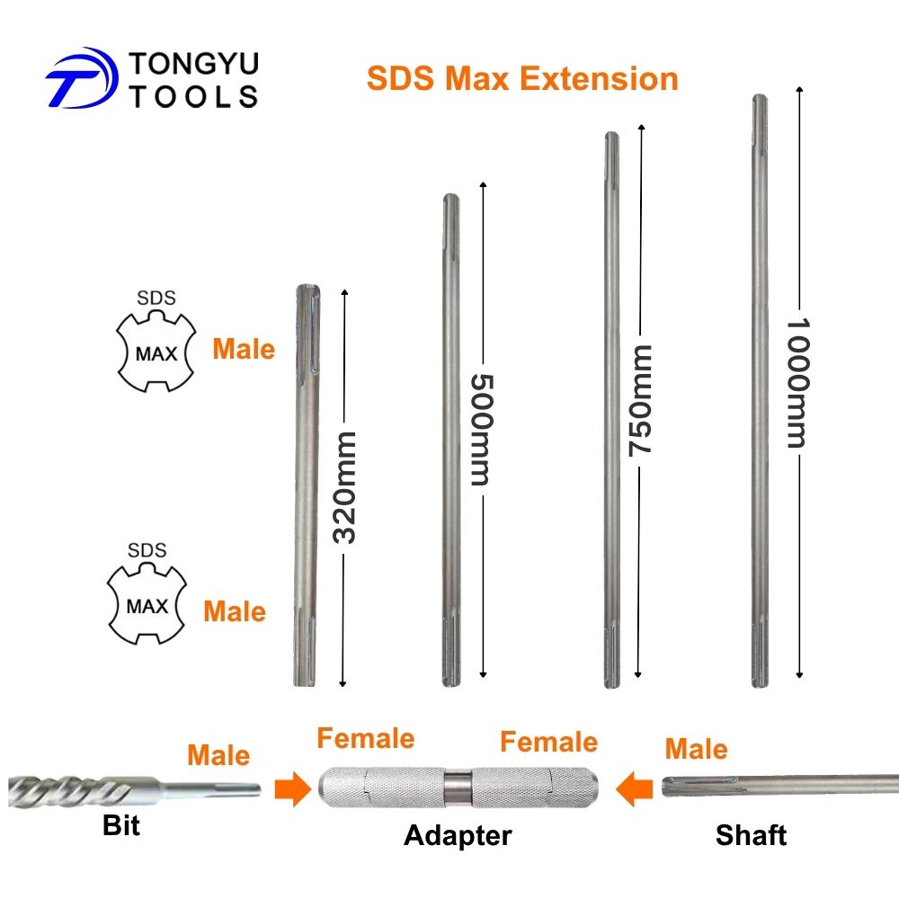 Hammer Drill Sds - SDS Max Uzatma Mili, Döner Çekiçle