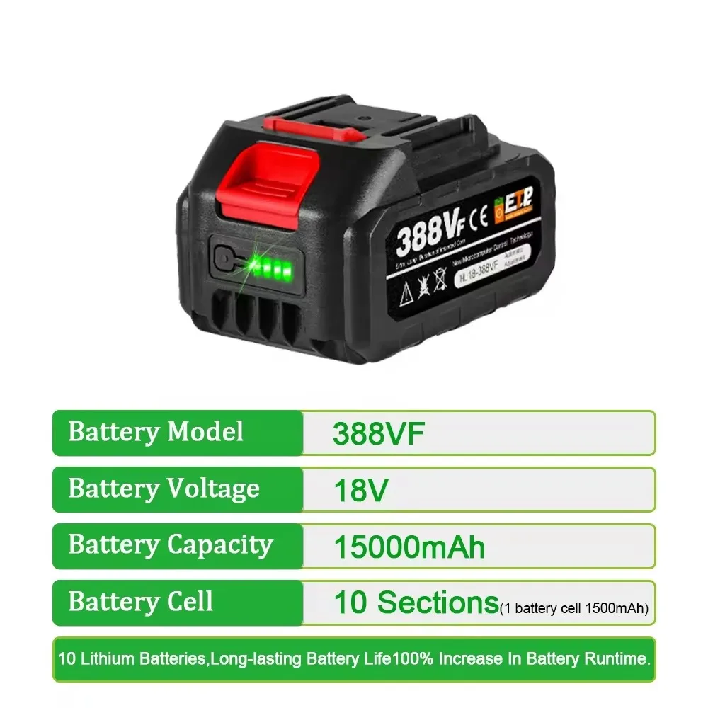 18V 388VF Pil 22500mah 15000mA - Power Tools Universal Battery incelemesi ve fiyatı